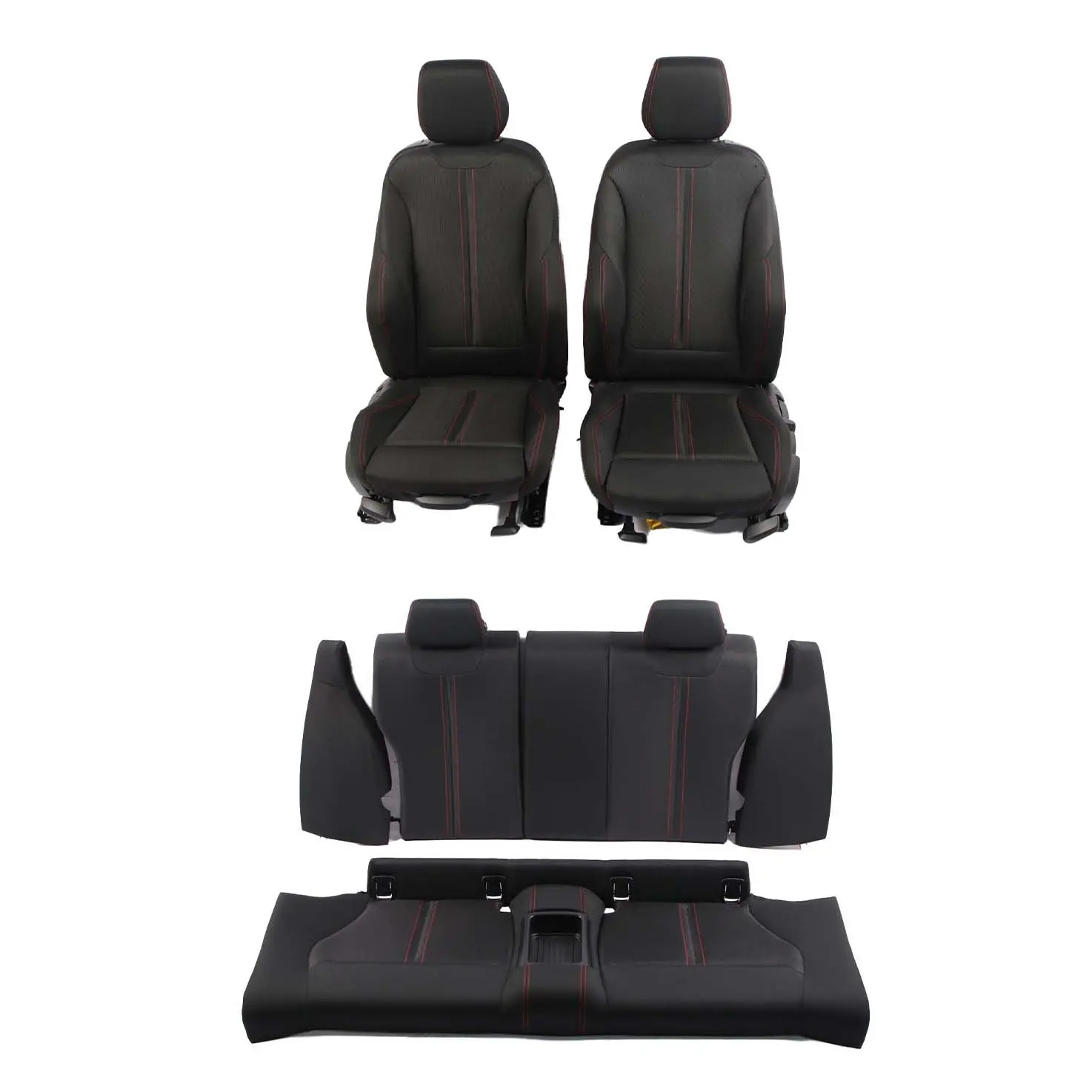 Seats BMW F22 Coupe Heated M Sport Cloth Fabric Interior Seat Red Door Cards