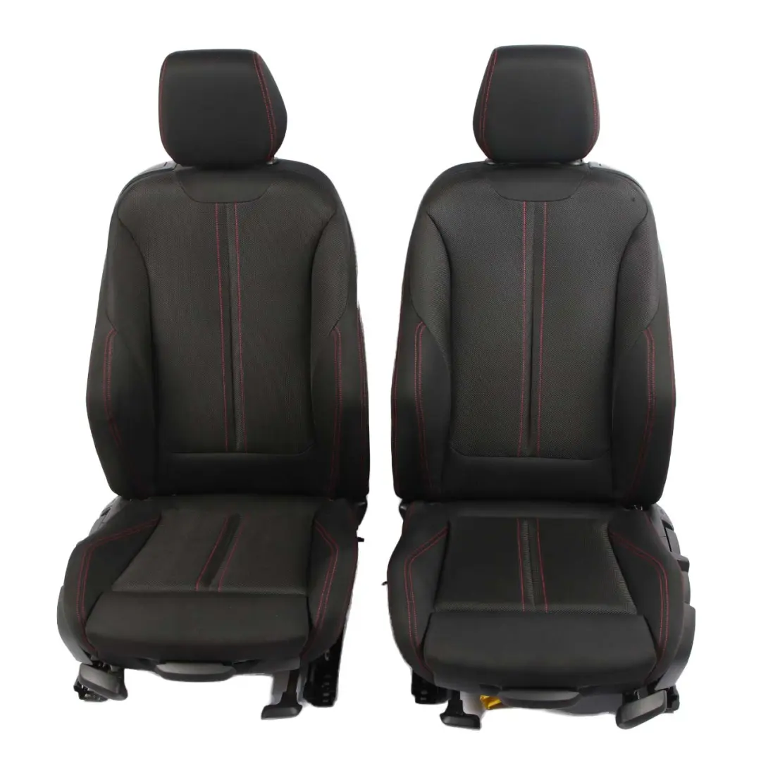  Seats BMW F22 Coupe Heated M Sport Cloth Fabric Interior Seat Red Door Cards - SKU 7475395-1 - Part number 7475395