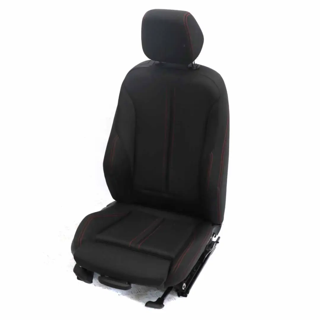 BMW F21 LCI Sport Heated Cloth Fabric Anthracite Red Front Right O/S Seat - SKU 7475402-2 - Part number 7475402