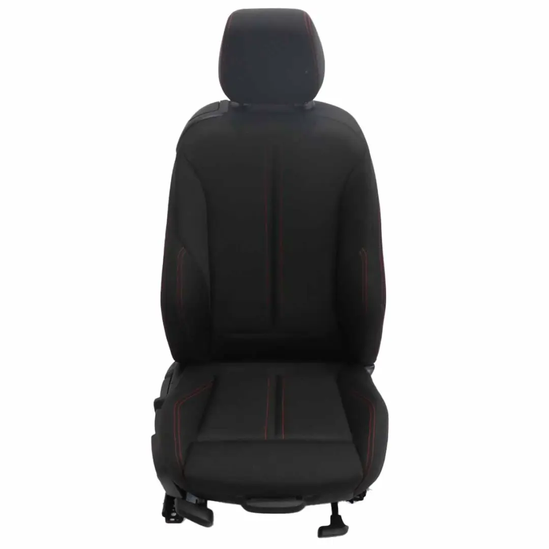 BMW F21 LCI Sport Heated Cloth Fabric Anthracite Red Front Right O/S Seat - SKU 7475402-2 - Part number 7475402