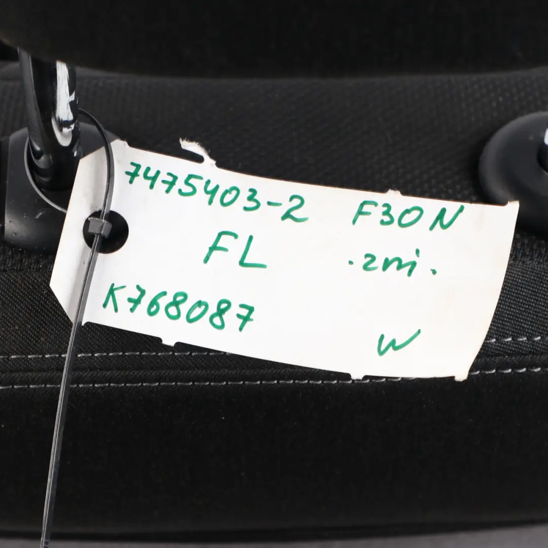 Front Seat Sport Left N/S Interior Cloth Fabric Anthracit Grey BMW F30 LCI - SKU 7475403-2 - Part number 7475403