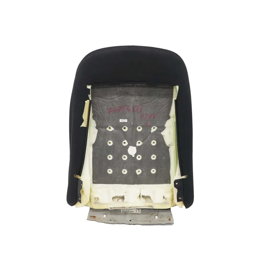 Cubierta Izquierda Gris Antracita Respaldo Asiento Deportivo para BMW F20 F30 LCI con número de pieza 7475403 BMW F20 F30 LCI Cubierta Izquierda Gris Antracita Respaldo Asiento Deportivo - SKU 7475403 - Número de pieza 7475403