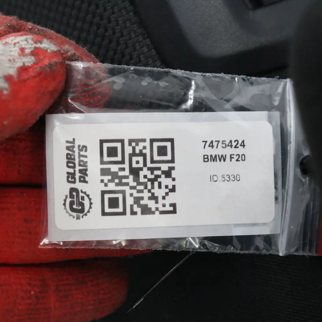 BMW 1 Reihe F20 F21 Sitz hinten links Lehne Bezug Stoff Schwarz Rot - SKU 7475424 - Teilenummer 7475424