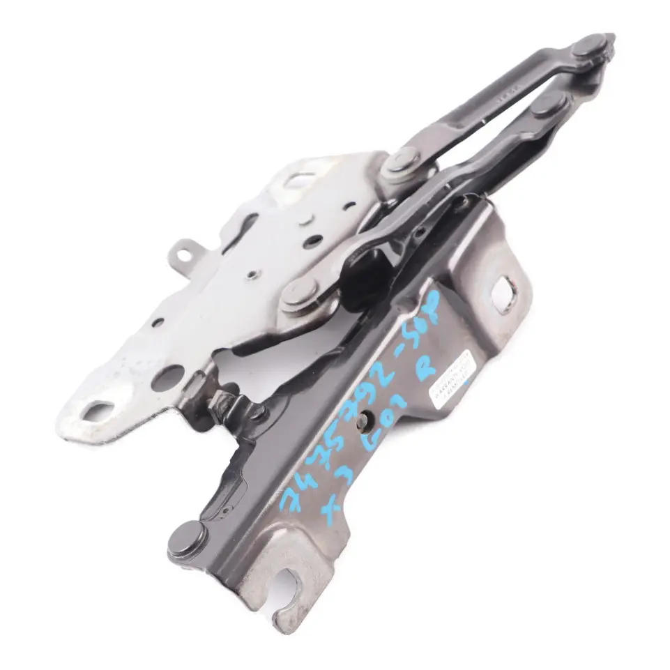 Hood Bonnet Hinge BMW X3 G01 X4 G02 Right Engine Sophisto Grey - A90 to with Part number 7475792 Hood Bonnet Hinge BMW X3 G01 X4 G02 Right Engine Sophisto Grey - A90 - SKU 7475792-SOP - Part number 7475792