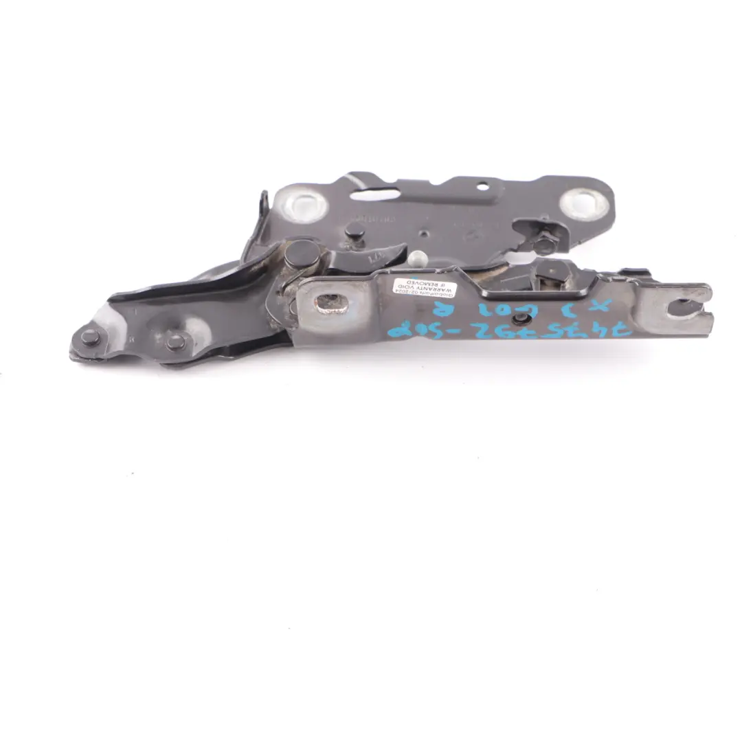 Hood Bonnet Hinge BMW X3 G01 X4 G02 Right Engine Sophisto Grey - A90 to with Part number 7475792 Hood Bonnet Hinge BMW X3 G01 X4 G02 Right Engine Sophisto Grey - A90 - SKU 7475792-SOP - Part number 7475792