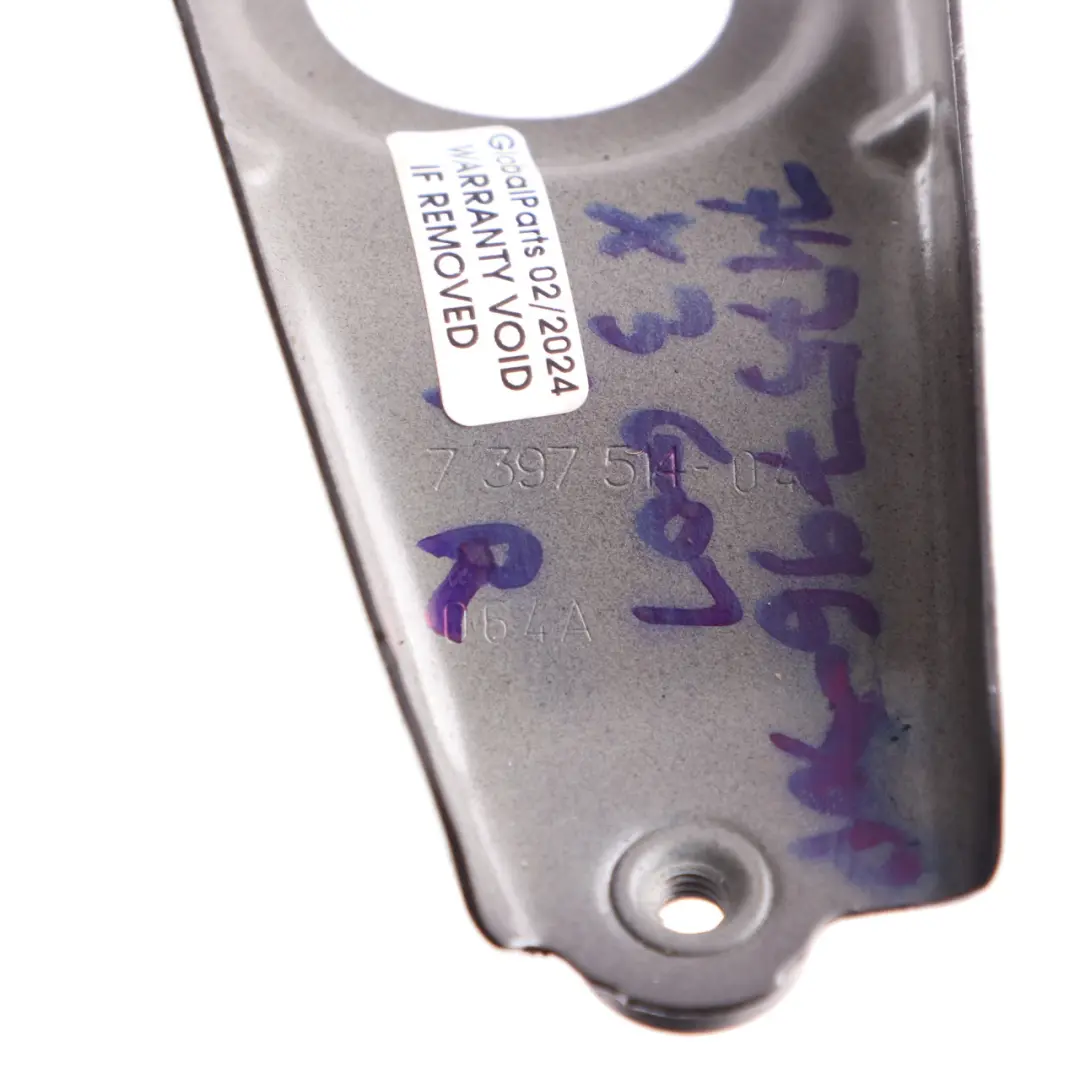 Fender Panel Bracket Front Right O/S Mount Sophisto Grey A90 7397514 to BMW X3 G01 with Part number 7475796 BMW X3 G01 Fender Panel Bracket Front Right O/S Mount Sophisto Grey A90 7397514 - SKU 7475796-SOP - Part number 7475796