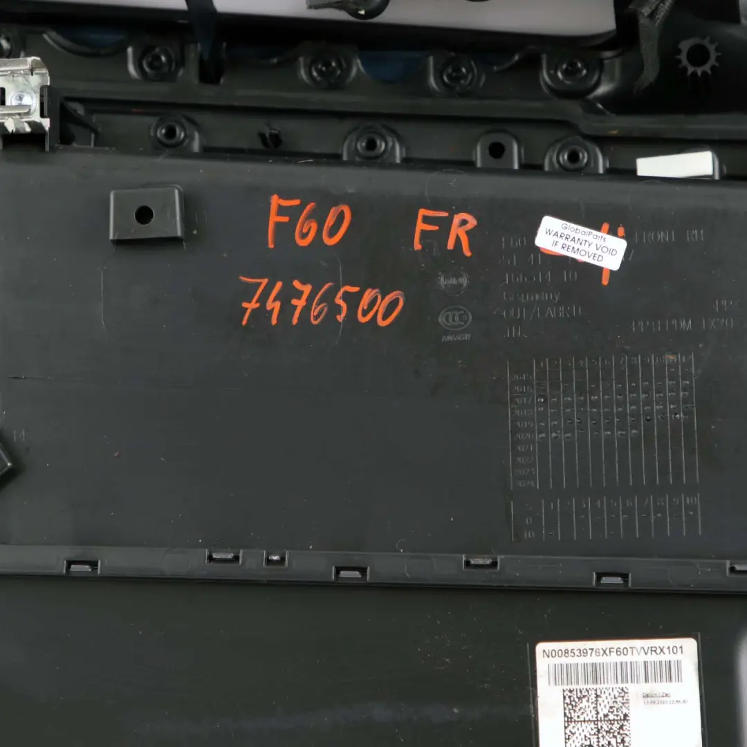 Mini Countryman F60 Door Card Front Right O/S Trim Panel Carbon Black - SKU 7476500 - Part number 7476500