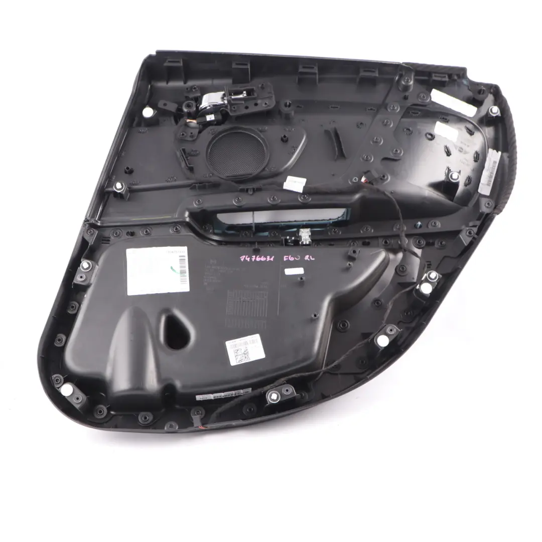 Door Card Rear Left N/S Trim Panel Cover Carbon Black to Mini Countryman F60 with Part number 7476631 Mini Countryman F60 Door Card Rear Left N/S Trim Panel Cover Carbon Black - SKU 7476631 - Part number 7476631