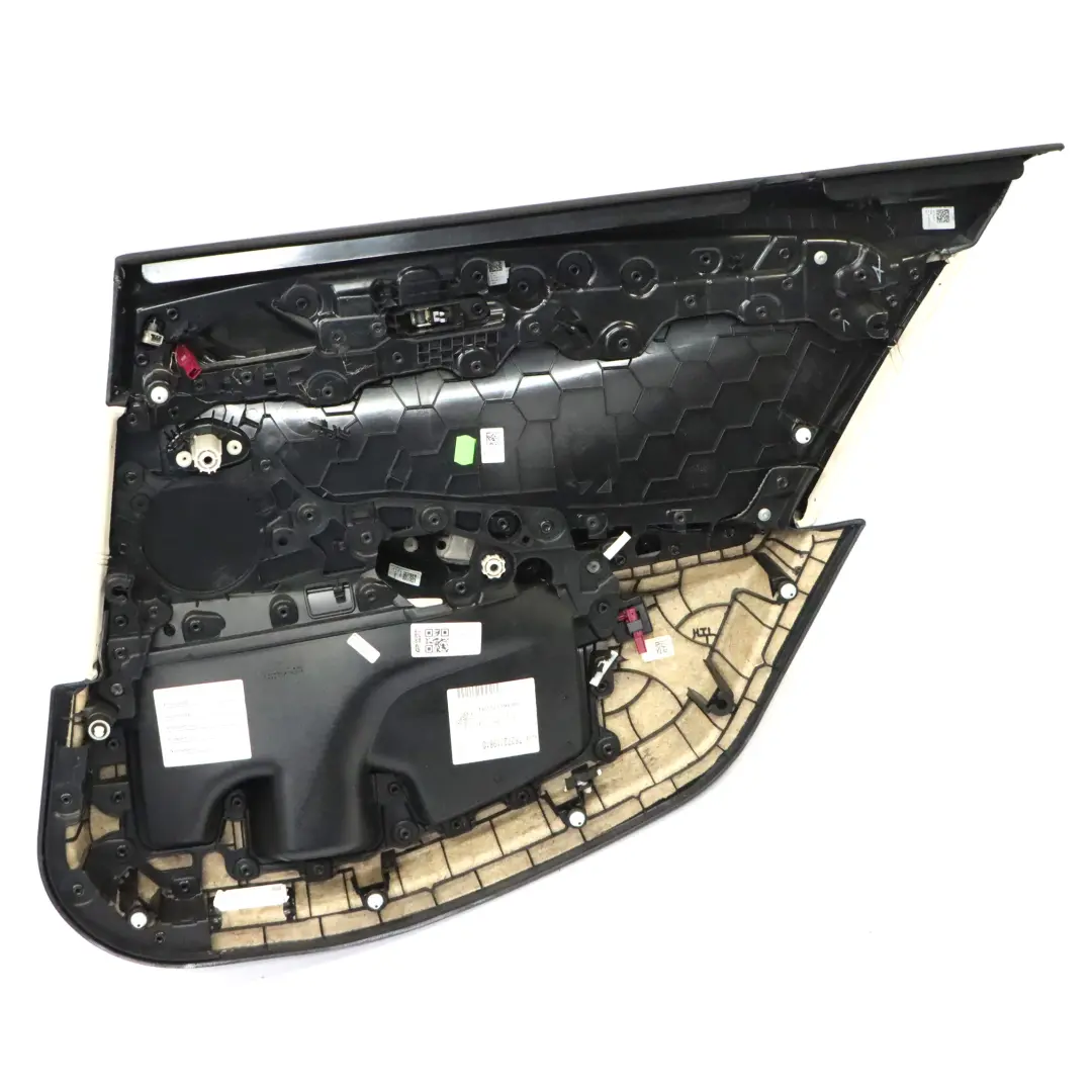  Scheda Porta BMW G30 G31 Posteriore Sinistra Rivestimento Pelle Bianco - SKU 7477133 - Numero di parte 7477133