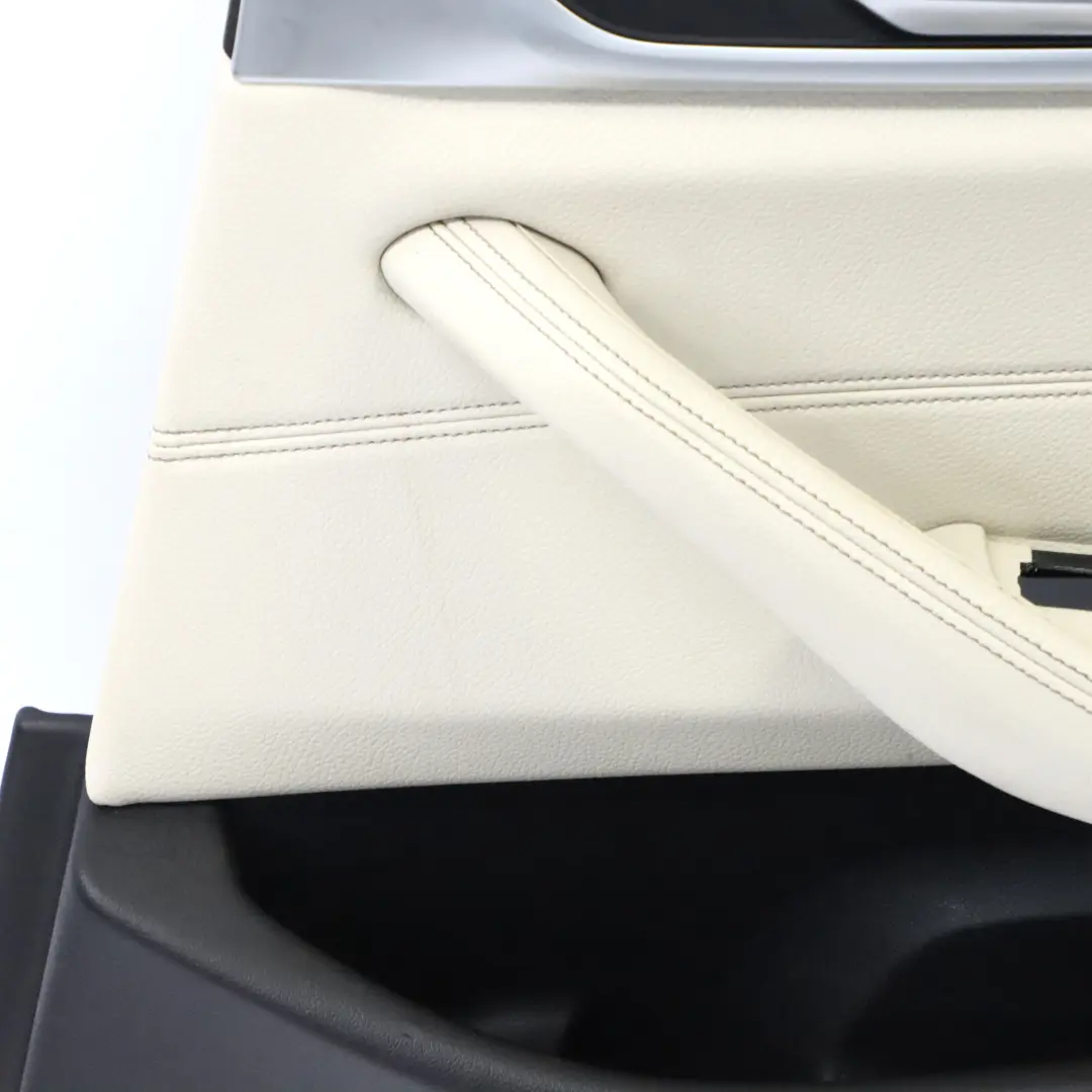 Scheda Porta BMW G30 G31 Posteriore Destra Rivestimento Pelle Bianco - SKU 7477134 - Numero di parte 7477134