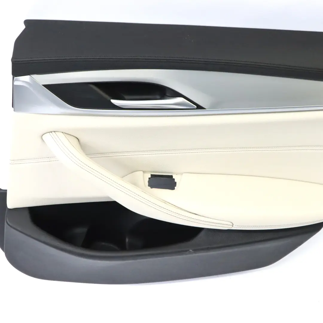  Scheda Porta BMW G30 G31 Posteriore Destra Rivestimento Pelle Bianco - SKU 7477134 - Numero di parte 7477134