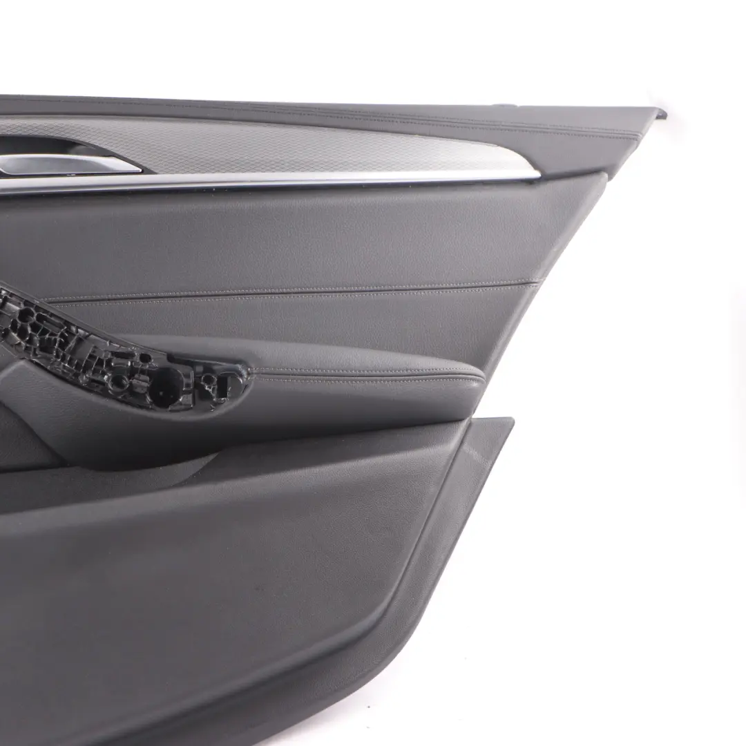 Door Card BMW G30 Rear Right O/S Door Lining Trim Leather Dakota Black to with Part number 7477178 Door Card BMW G30 Rear Right O/S Door Lining Trim Leather Dakota Black - SKU 7477178 - Part number 7477178