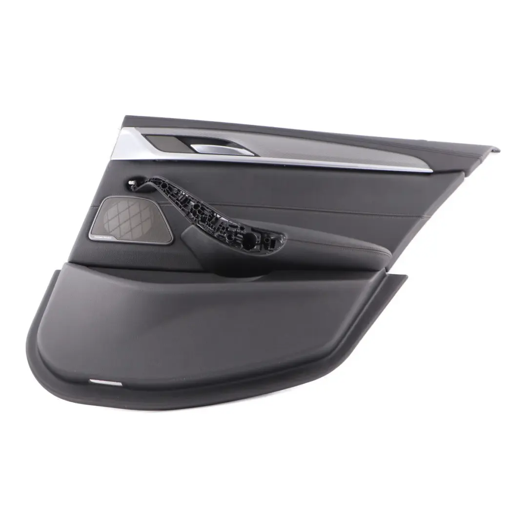 Door Card BMW G30 Rear Right O/S Door Lining Trim Leather Dakota Black HiFi to with Part number 7477241 Door Card BMW G30 Rear Right O/S Door Lining Trim Leather Dakota Black HiFi - SKU 7477242 - Part number 7477241