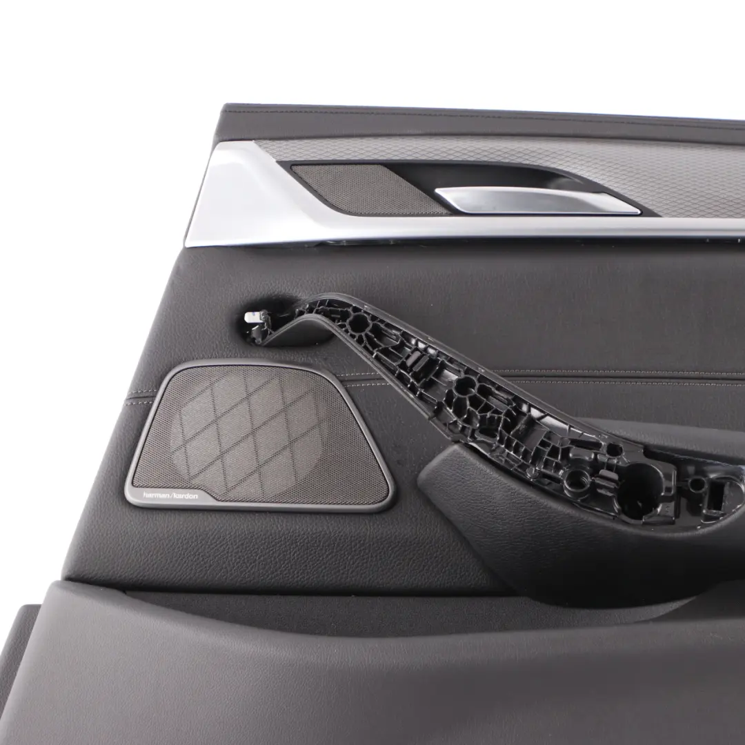 Door Card BMW G30 Rear Right O/S Door Lining Trim Leather Dakota Black HiFi to with Part number 7477241 Door Card BMW G30 Rear Right O/S Door Lining Trim Leather Dakota Black HiFi - SKU 7477242 - Part number 7477241