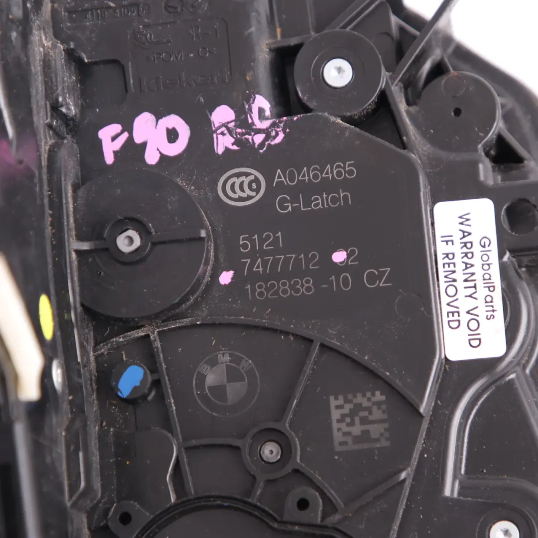 Door Lock BMW F90 M5 G05 G07 G30 Rear Right Latch O/S Mechanism Actuator to with Part number 7477712 Door Lock BMW F90 M5 G05 G07 G30 Rear Right Latch O/S Mechanism Actuator - SKU 7477712 - Part number 7477712