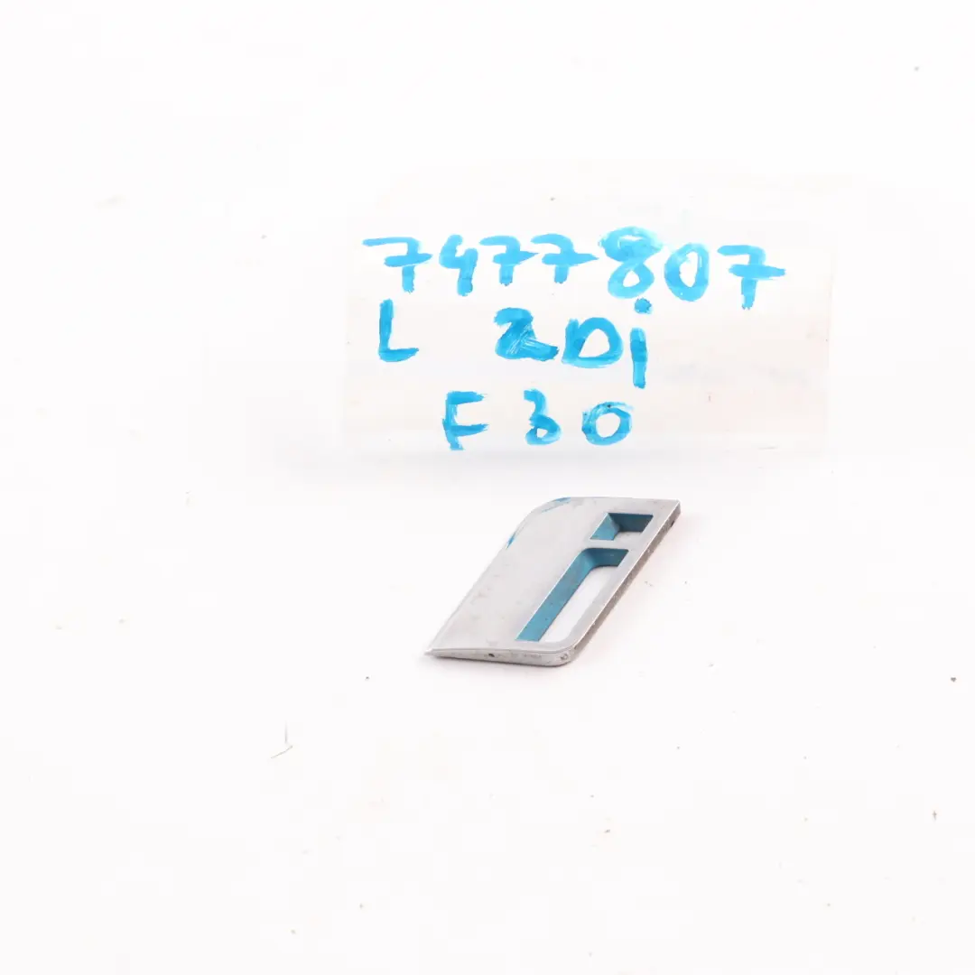 Side Emblem Lettering Left iDrive to BMW F30 with Part number 7477807 BMW F30 Side Emblem Lettering Left iDrive - SKU 7477807 - Part number 7477807