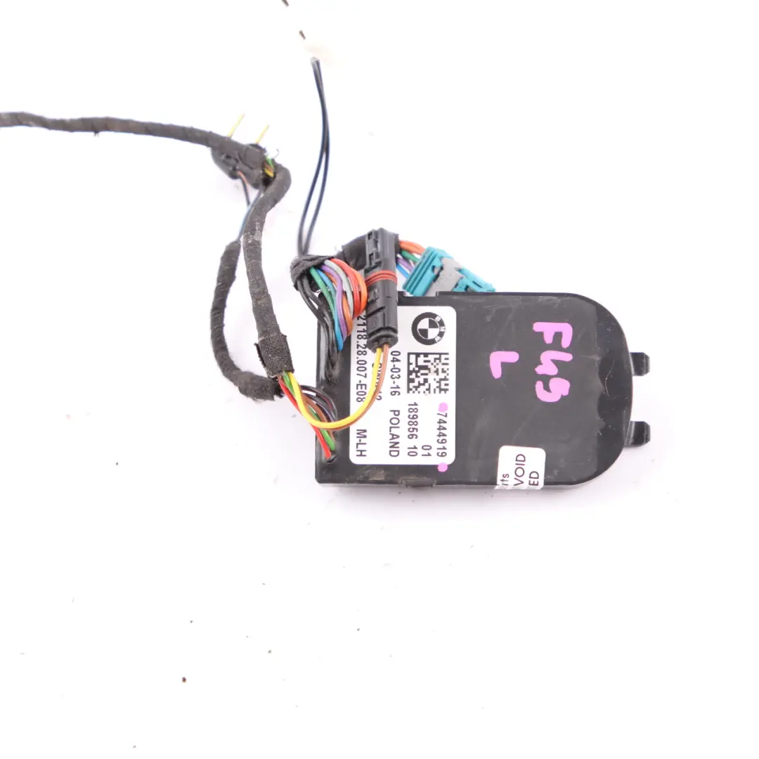 BMW F45 F46 LCI Left N/S Wing Mirror Electronics Wiring Cable Harness 7444919 - SKU 7478767 - Part number 7478767
