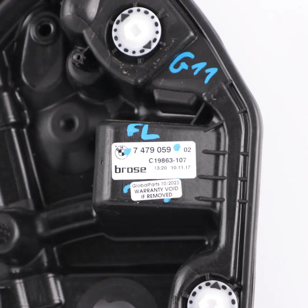 Window Lifter Regulator Carrier Front Door Left N/S Panel to BMW G11 with Part number 7479059 BMW G11 Window Lifter Regulator Carrier Front Door Left N/S Panel - SKU 7479059 - Part number 7479059