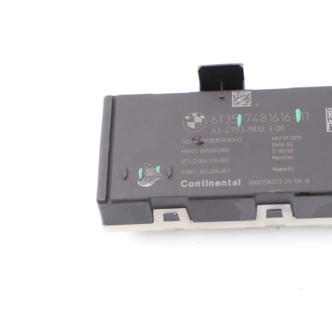 Lift Module BMW F31 F36 Mini F60 Trunk Control Unit Rear ECU to Tailgate with Part number 7481616 Tailgate Lift Module BMW F31 F36 Mini F60 Trunk Control Unit Rear ECU - SKU 7481616-1 - Part number 7481616