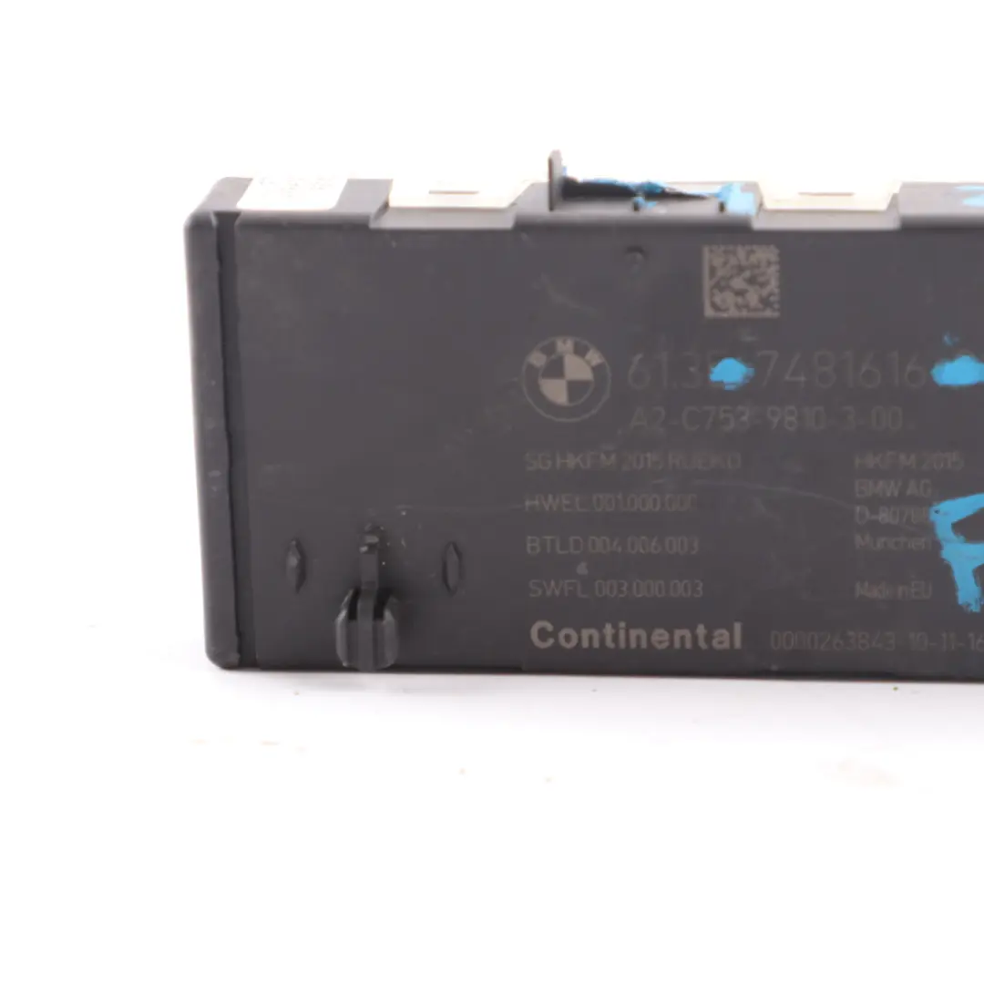 Lift Module BMW F31 F36 Mini F60 Trunk Control Unit Rear ECU to Tailgate with Part number 7481616 Tailgate Lift Module BMW F31 F36 Mini F60 Trunk Control Unit Rear ECU - SKU 7481616-1 - Part number 7481616