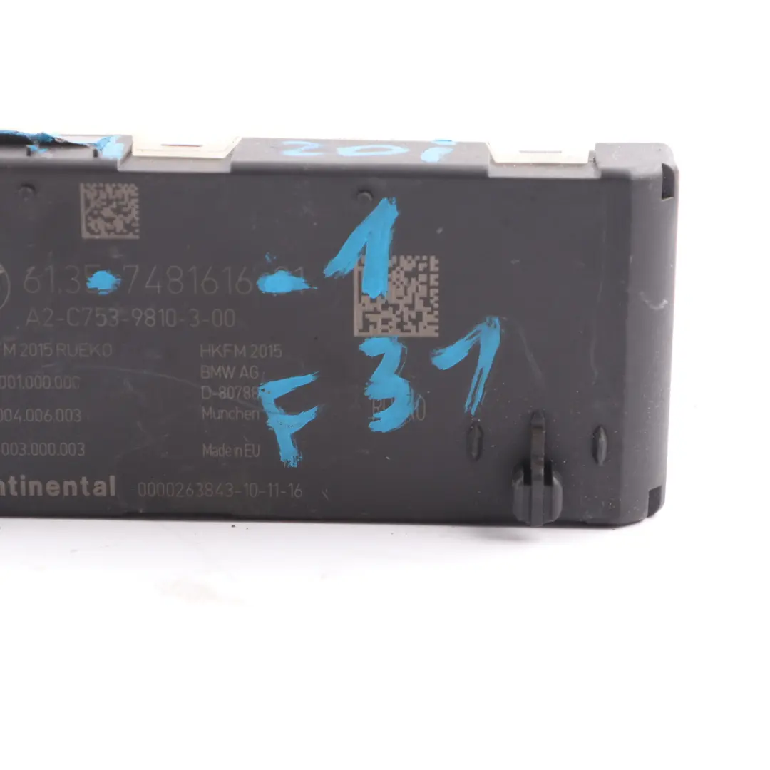 Lift Module BMW F31 F36 Mini F60 Trunk Control Unit Rear ECU to Tailgate with Part number 7481616 Tailgate Lift Module BMW F31 F36 Mini F60 Trunk Control Unit Rear ECU - SKU 7481616-1 - Part number 7481616