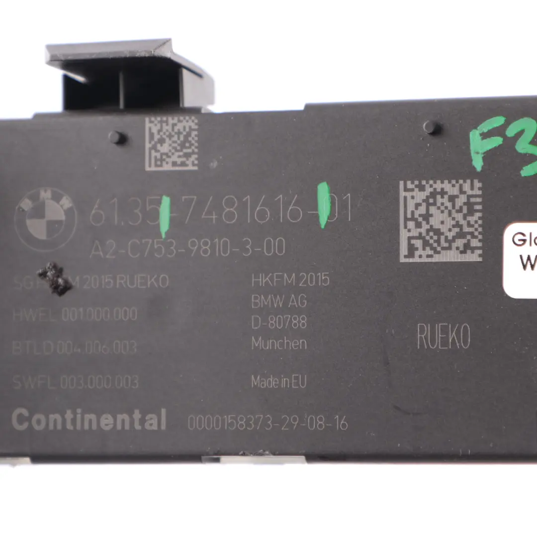 BMW F31 F36 Mini F60 Module de levage de hayon Commande coffre arrière 7492035 - SKU 7481616 - Numéro de pièce 7481616