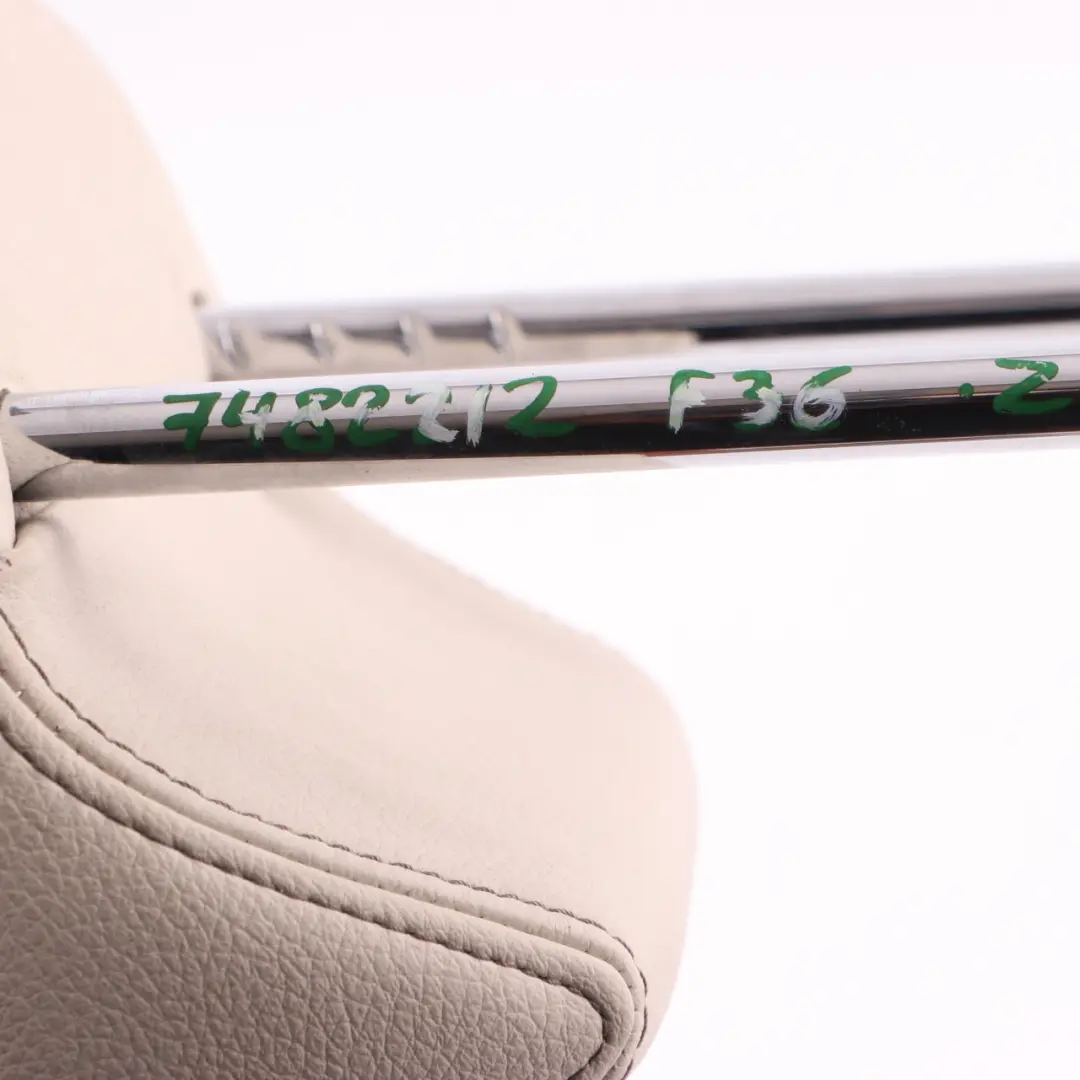 BMW F36 Appui-Tête Siège Arrière Gauche Droite Cuir Dakota Blanc Ivoire - SKU 7482212 - Numéro de pièce 7482212