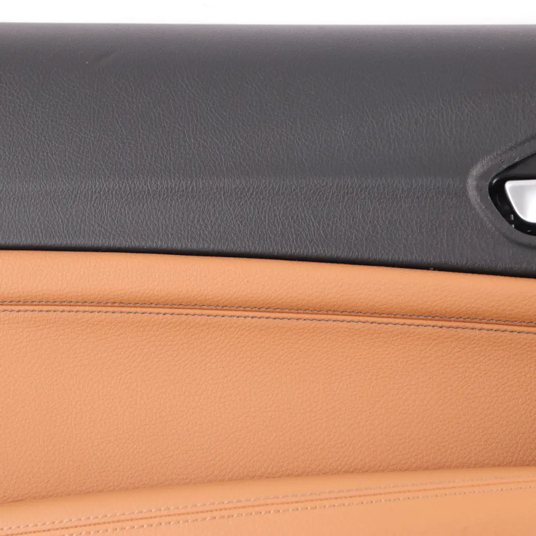 Door Card Trim Rear Left N/S Lining Leather Dakota Cognac Brown to BMW F20 with Part number 7482601 BMW F20 Door Card Trim Rear Left N/S Lining Leather Dakota Cognac Brown - SKU 7482601 - Part number 7482601