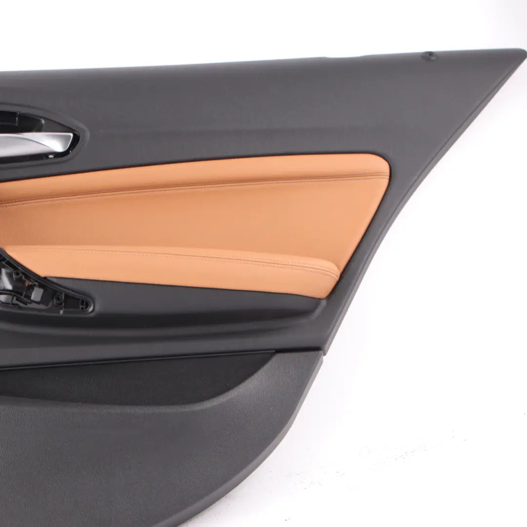 Door Card Trim Rear Right O/S Lining Leather Dakota Cognac Brown to BMW F20 with Part number 7482602 BMW F20 Door Card Trim Rear Right O/S Lining Leather Dakota Cognac Brown - SKU 7482602 - Part number 7482602