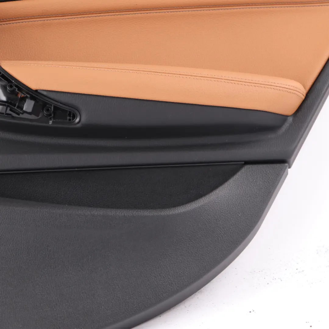 Door Card Trim Rear Right O/S Lining Leather Dakota Cognac Brown to BMW F20 with Part number 7482602 BMW F20 Door Card Trim Rear Right O/S Lining Leather Dakota Cognac Brown - SKU 7482602 - Part number 7482602