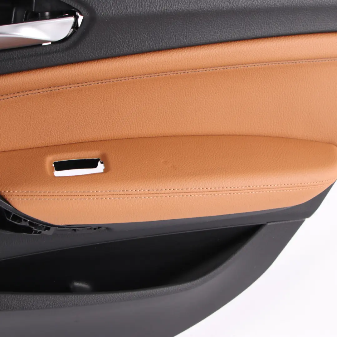 Door Card Trim Rear Right O/S Lining Leather Dakota Cognac Brown to BMW F20 with Part number 7482602 BMW F20 Door Card Trim Rear Right O/S Lining Leather Dakota Cognac Brown - SKU 7482602 - Part number 7482602