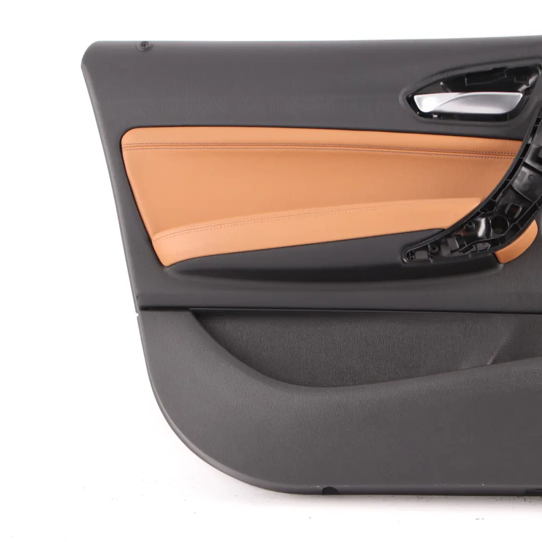 Door Card Trim Front Left N/S Lining Leather Dakota Cognac Brown to BMW F20 with Part number 7482605 BMW F20 Door Card Trim Front Left N/S Lining Leather Dakota Cognac Brown - SKU 7482605 - Part number 7482605