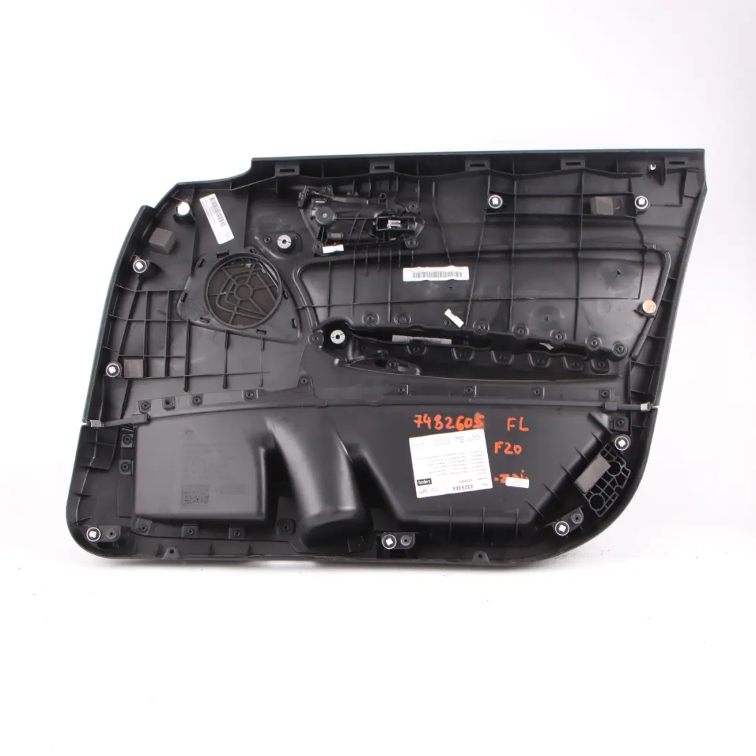 Door Card Trim Front Left N/S Lining Leather Dakota Cognac Brown to BMW F20 with Part number 7482605 BMW F20 Door Card Trim Front Left N/S Lining Leather Dakota Cognac Brown - SKU 7482605 - Part number 7482605