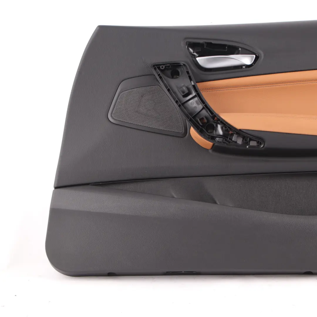 Door Card Trim Front Right O/S Lining Leather Dakota Cognac Brown to BMW F20 with Part number 7482606 BMW F20 Door Card Trim Front Right O/S Lining Leather Dakota Cognac Brown - SKU 7482606 - Part number 7482606