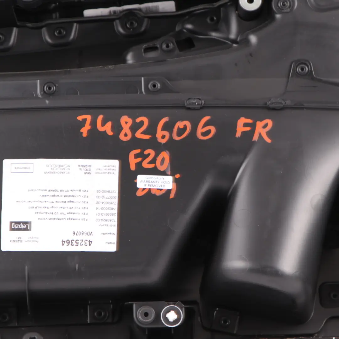 Door Card Trim Front Right O/S Lining Leather Dakota Cognac Brown to BMW F20 with Part number 7482606 BMW F20 Door Card Trim Front Right O/S Lining Leather Dakota Cognac Brown - SKU 7482606 - Part number 7482606