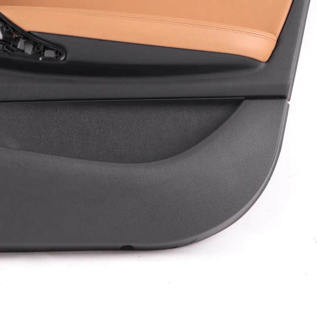 Door Card Trim Front Right O/S Lining Leather Dakota Cognac Brown to BMW F20 with Part number 7482606 BMW F20 Door Card Trim Front Right O/S Lining Leather Dakota Cognac Brown - SKU 7482606 - Part number 7482606