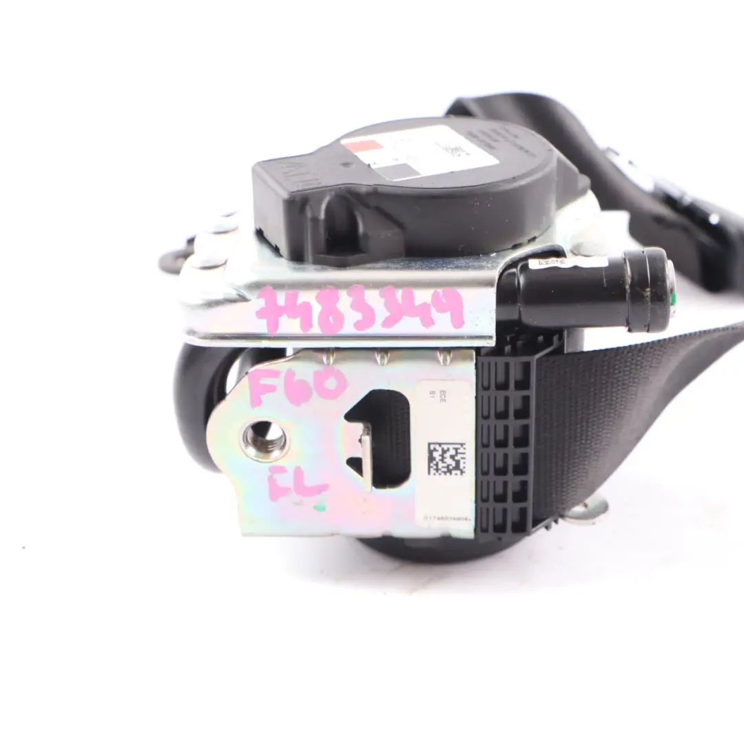 Mini Countryman F60 Seat Belt Upper Belt Front Left Black - SKU 7483349 - Part number 7483349