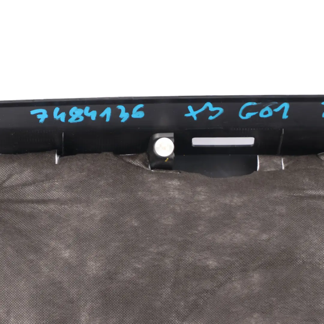 Trunk Lid Tailgate Interior Cover Panel Trim Black to BMW X3 G01 Rear with Part number 7484136 BMW X3 G01 Rear Trunk Lid Tailgate Interior Cover Panel Trim Black - SKU 7484136 - Part number 7484136