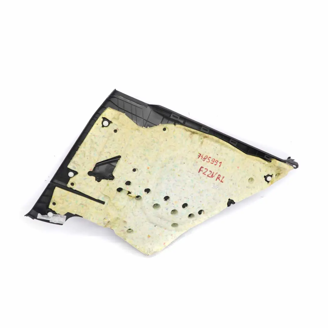 BMW F22 LCI Panneau latéral de garniture arrière gauche tissu Anthracite Rouge - SKU 7485991 - Numéro de pièce 7485991