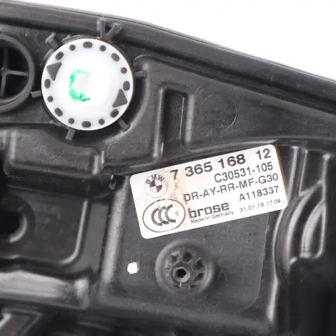  Porta Sollevatore BMW G30 G31 posteriore destra Regolatore Finestrino 7365168 - SKU 7487088 - Numero di parte 7487088