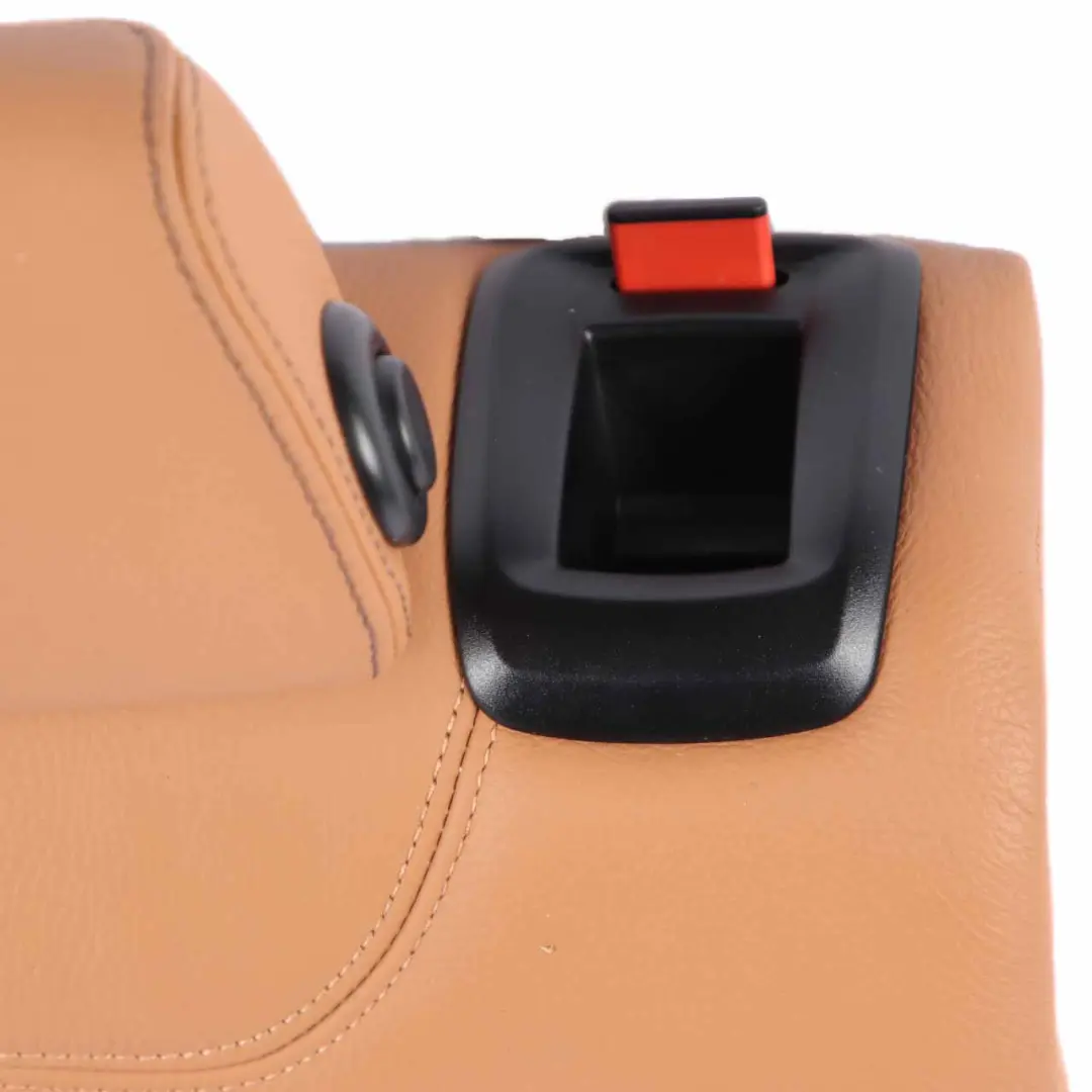 Backrest Left N/S Bench Cover F21 Leather Cognac Brown to BMW F20 LCI Rear Seat with Part number 7488403 BMW F20 LCI Rear Seat Backrest Left N/S Bench Cover F21 Leather Cognac Brown - SKU 7488403 - Part number 7488403