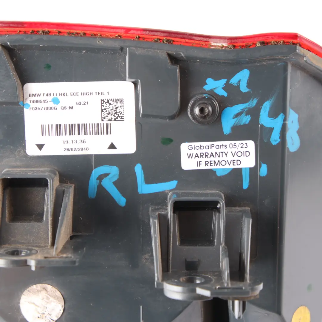 BMW X1 F48 Luz Trasera Izquierda N/S Panel Lateral - SKU 7488545 - Número de pieza 7488545