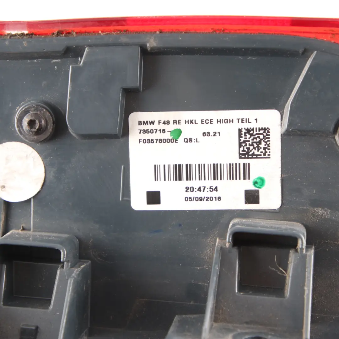 Light Lamp Side Panel Right O/S Trim to BMW X1 F48 Rear with Part number 7488546 BMW X1 F48 Rear Light Lamp Side Panel Right O/S Trim - SKU 7488546 - Part number 7488546