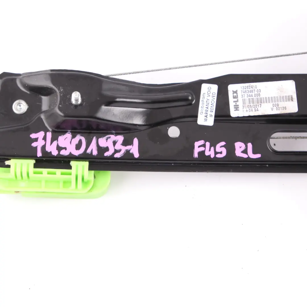  Door Window Lifter BMW F45 Active Tourer Motor Rear Left N/S 7463487 - SKU 7490193-1 - Part number 2579945