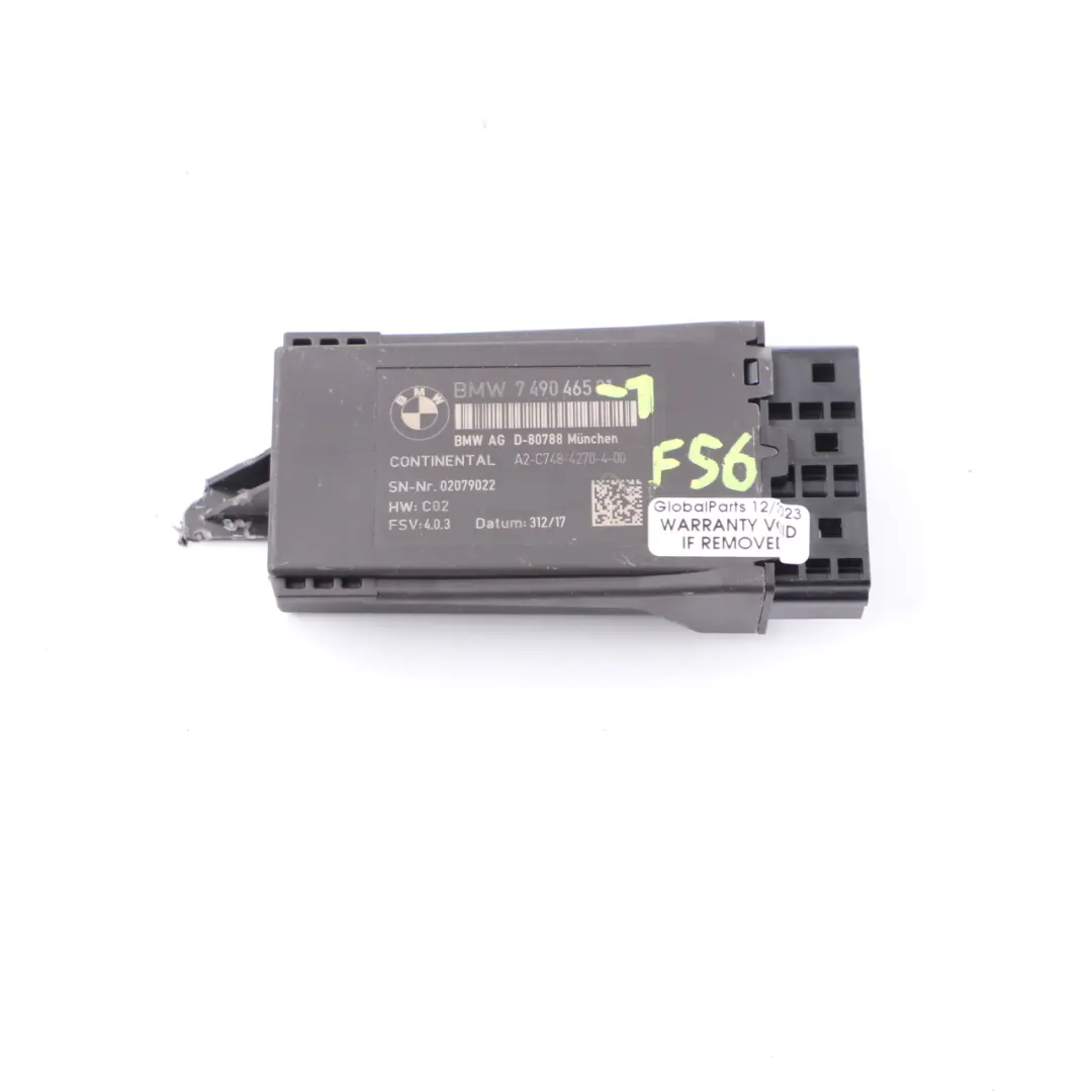 BMW F10 F20 F30 F31 Mini F55 F56 Front Heated Seat Control Module ECU - SKU 7490465-1 - Part number 7490465