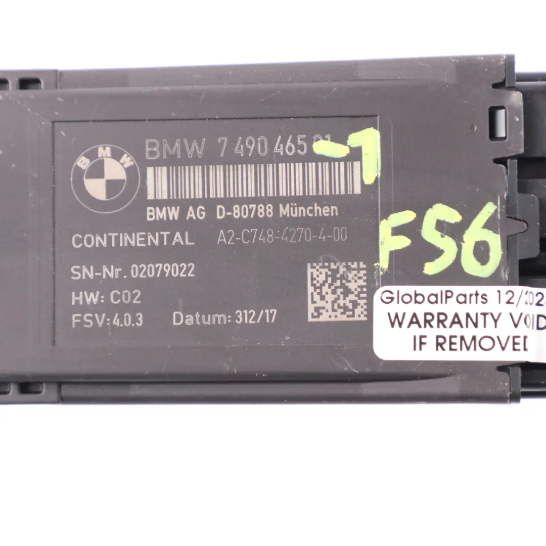 BMW F10 F20 F30 F31 Mini F55 F56 Moduł Sterownik Fotela Przód ECU - SKU 7490465-1 - Numer Części 7490465