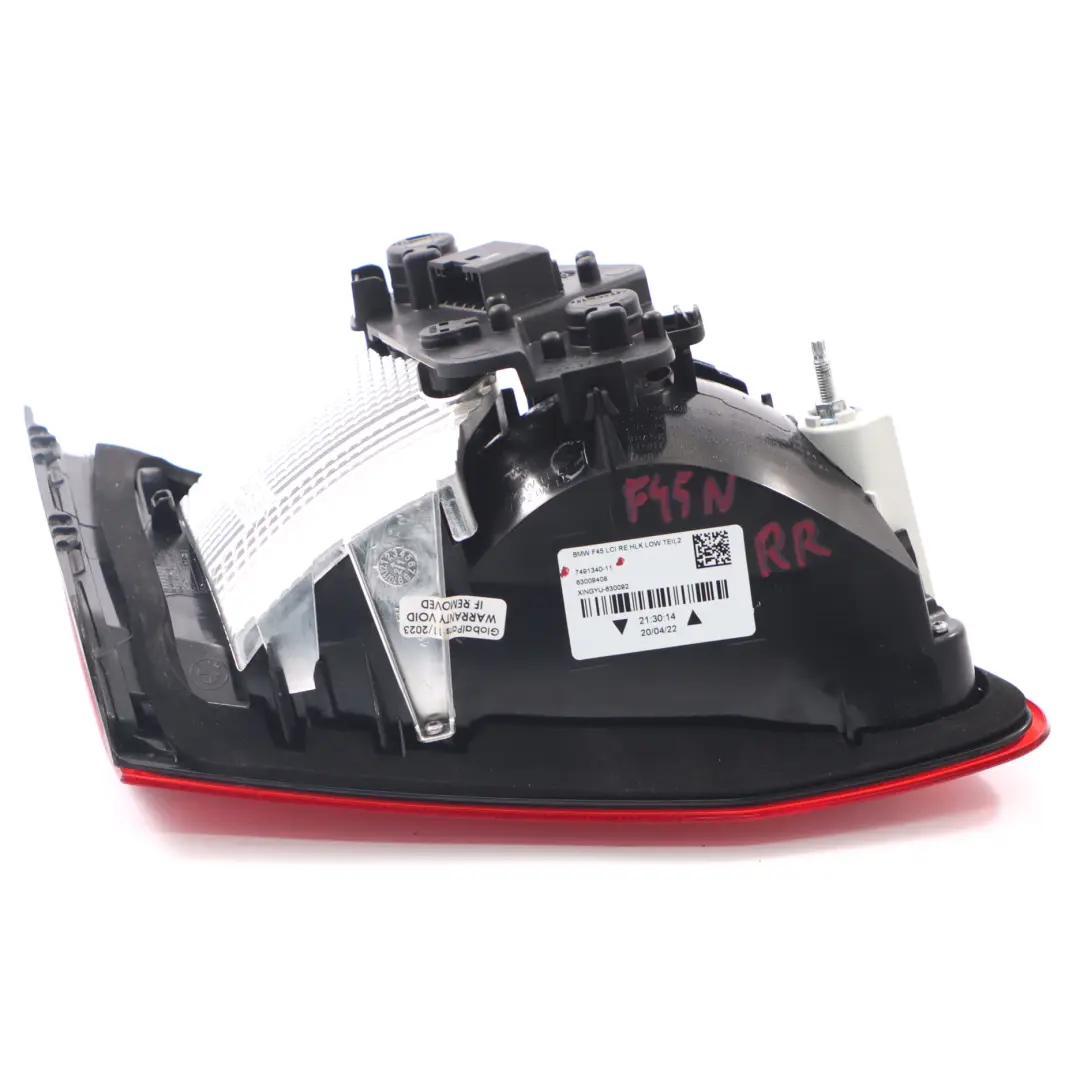 BMW F45 LCI Fanale Posteriore Destro Luce Coperchio Baule Portellone - SKU 7491340 - Numero di parte 7491340