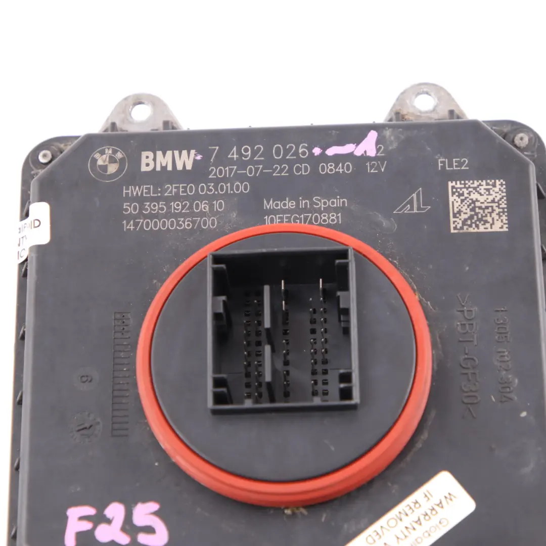  Unità di controllo fari BMW F20 F21 F30 Modulo LCI FLE2 - SKU 7492026-1 - Numero di parte 7492026