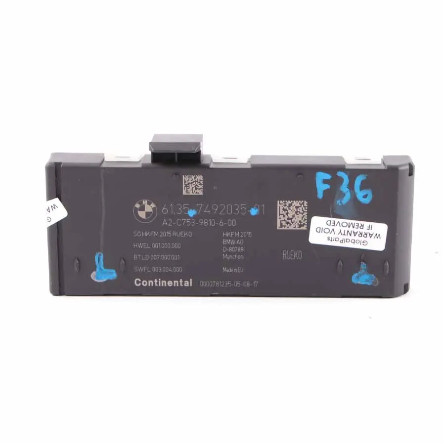  Module de levage de hayon BMW F31 F36 Mini F60 Commande coffre arrière - SKU 7492035 - Numéro de pièce 7492035