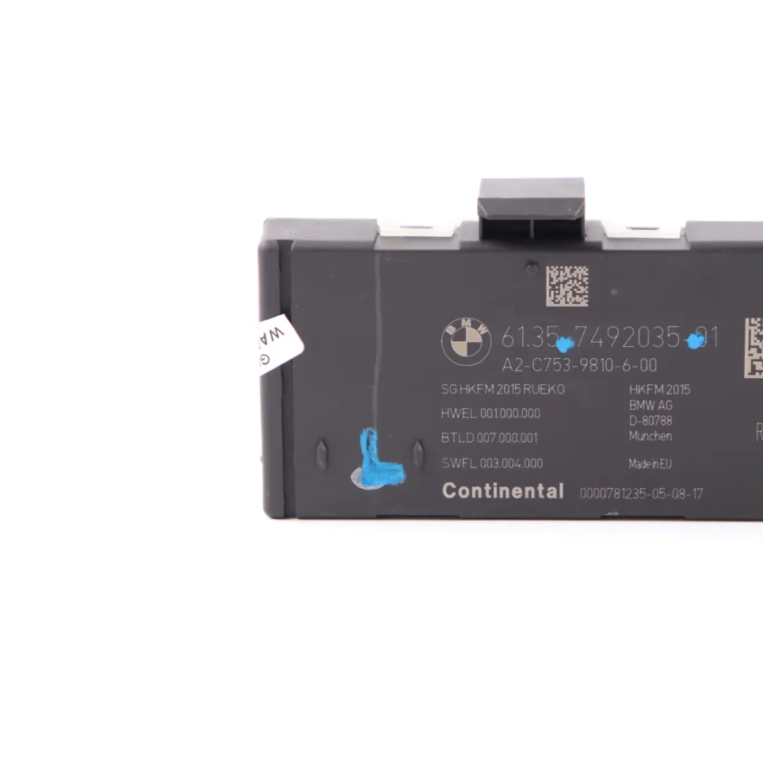 Módulo elevación portón trasero BMW F31 F36 Mini F60 Control de maletero para con número de pieza 7492035 Módulo elevación portón trasero BMW F31 F36 Mini F60 Control de maletero - SKU 7492035 - Número de pieza 7492035